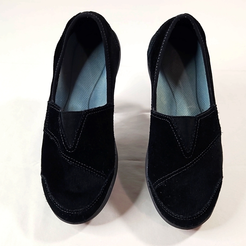 Easy Spirit Black Suede Loafers Size 7.5